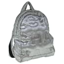 CHANEL Backpack Patent leather Silver CC Auth bs11323 - Chanel