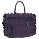 PRADA Hand Bag Nylon Purple Auth bs11378 - Prada