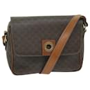 CELINE Macadam Canvas Shoulder Bag PVC Leather Brown Auth bs11412 - Céline
