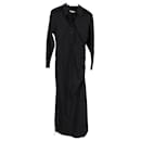 Christopher Esber Vestido camisero midi con ribete de encaje en algodón negro - Autre Marque