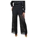Black broderie anglaise trousers - size M - Autre Marque