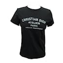 CHRISTIAN DIOR ATELIER T-SHIRT 043J615to0589 T12 S 36 BLACK COTTON TEE SHIRT - Dior