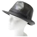HERMES HAT IN BROWN LEATHER SIZE 58 BROWN LEATHER HAT CAP - Hermès