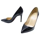 CHRISTIAN LOUBOUTIN SHOES PIGALLE PUMPS 100 34 PATENT LEATHER + BOX - Christian Louboutin