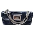 Chanel handbag 2.55 EAST WEST MADEMOISELLE CLASP PATENT LEATHER HAND BAG