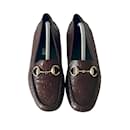 Guccissima, mocasines de conducción de cuero