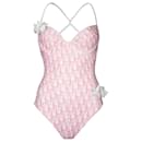 Diorissimo Girly Floral Embellished One-Piece - Monogram Trotter Oblique Logo - Christian Dior