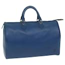 Louis Vuitton Epi Speedy 35 Hand Bag Toledo Blue M42995 LV Auth ki4032