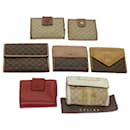 CELINE Macadam Canvas Wallet Leather 7Set Brown Beige Auth ar11267 - Céline
