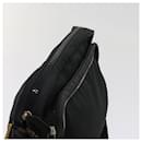 FENDI Zucca Canvas Shoulder Bag Coated Canvas 2Set Brown Black Auth bs10493 - Fendi