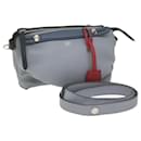 FENDI By The Way Shoulder Bag Leather Gray Auth 61939 - Fendi