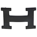 HERMES accessory Buckle only / Black Metal Belt Buckle - 101744 - Hermès