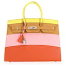 Cal Hermes, gergelim, Rose Confetti & Terre Battue Sunrise Epsom Birkin 35 - Hermès