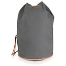 Hermes Gray Canvas Polochon Mimile Drawstring Bucket Bag Backpack Phw - Hermès