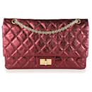 Chanel Metallic Burgundy Quilted Calfskin Reissue 2.55 227 Double Flap Bag
