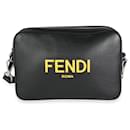 Fendi Black Calfskin & Sunflower Logo Mini Camera Bag