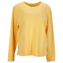 Tommy Hilfiger Sweat-shirt coupe slim pour femme en coton jaune