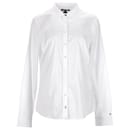 Camisa feminina Tommy Hilfiger Heritage Slim Fit em algodão branco