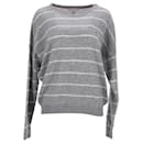Tommy Hilfiger Damen-Pullover mit übergroßer Passform aus grauer Wolle
