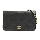 Chanel Quilted CC Full Flap Crossbody Bag Leather Crossbody Bag in Good condition