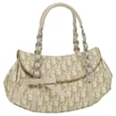 Christian Dior Trotter Romantic Hand Bag PVC Leather Beige Auth 64055
