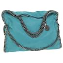 Stella MacCartney Chain Falabella Bag Polyester Turquoise Blue Auth 60808 - Autre Marque