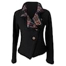Paris / Edinburgh CC Jewel Buttons Black Tweed Jacket - Chanel
