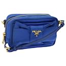 PRADA Shoulder Bag Nylon Blue Auth 64052 - Prada