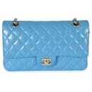 Chanel Lambskin Blue Quilted Medium Double Flap Bag