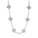 Collar de diamantes Alhambra vintage de Van Cleef & Arpels en 18K oro blanco 4.83 por cierto