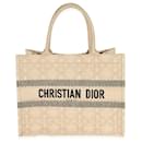 Borsa a libro media Christian Dior Natural Cannage Rafia