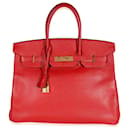 Hermes Rouge Casaque Epsom Birkin 35 GHW - Hermès