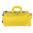Wandelbarer Rucksack aus weichem, gekräuseltem Leder von Gucci in Gelb