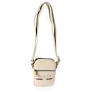 Gucci White Grained Leather Logo Print Camera Crossbody Bag