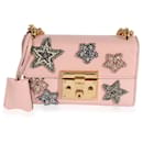 Petit sac cadenas Gucci Crystal Star en cuir de veau rose