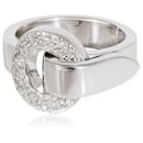 Bague diamant Asprey avec cercle et boucle déployante 18K or blanc 0.15 ctw - Autre Marque