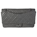 Chanel Grey Quilted Aged Kalbsleder Neuauflage 2.55 227 gefütterte Flap Bag
