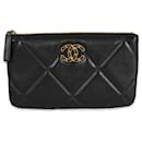 Chanel Black Lambskin Quilted Chanel 19 O Case