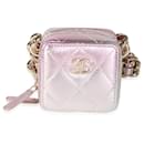 Chanel Metallic Lambskin Quilted Coco Punk Cube Bag With Chain