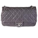 Chanel Purple Quilted Caviar Easy Flap Bag
