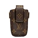 Custodia per Telefono Internazionale Monogramma Louis Vuitton Marrone PVC Pelle M63064 in Ottime Condizioni