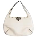 Cream Rockstud leather shoulder bag - Valentino