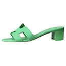 Sandales à talons Oran vertes - taille EU 38 - Hermès