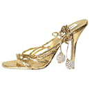 Gold metallic strappy sandal heels - size EU 36 - Attico