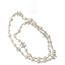 CC A14V Classic Crystal Logo Pearl Long Necklace Box Receipt - Chanel