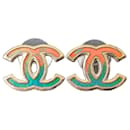 CC B12Mehrfarbige Ohrringe-Box mit P-Logo und GHW-Hologramm - Chanel