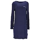 Tommy Hilfiger Womens Fitted Rib Knit Dress in Navy Blue Viscose