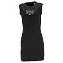 Tommy Hilfiger Mini-robe débardeur à logo pour femme en polyester noir