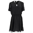 Tommy Hilfiger Womens Chiffon Smock Dress in Black Polyester