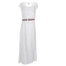Tommy Hilfiger Womens Viscose Belted Wrap Dress in White Viscose